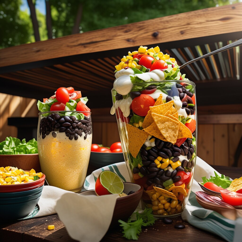 Nachosalat mit Limettencreme