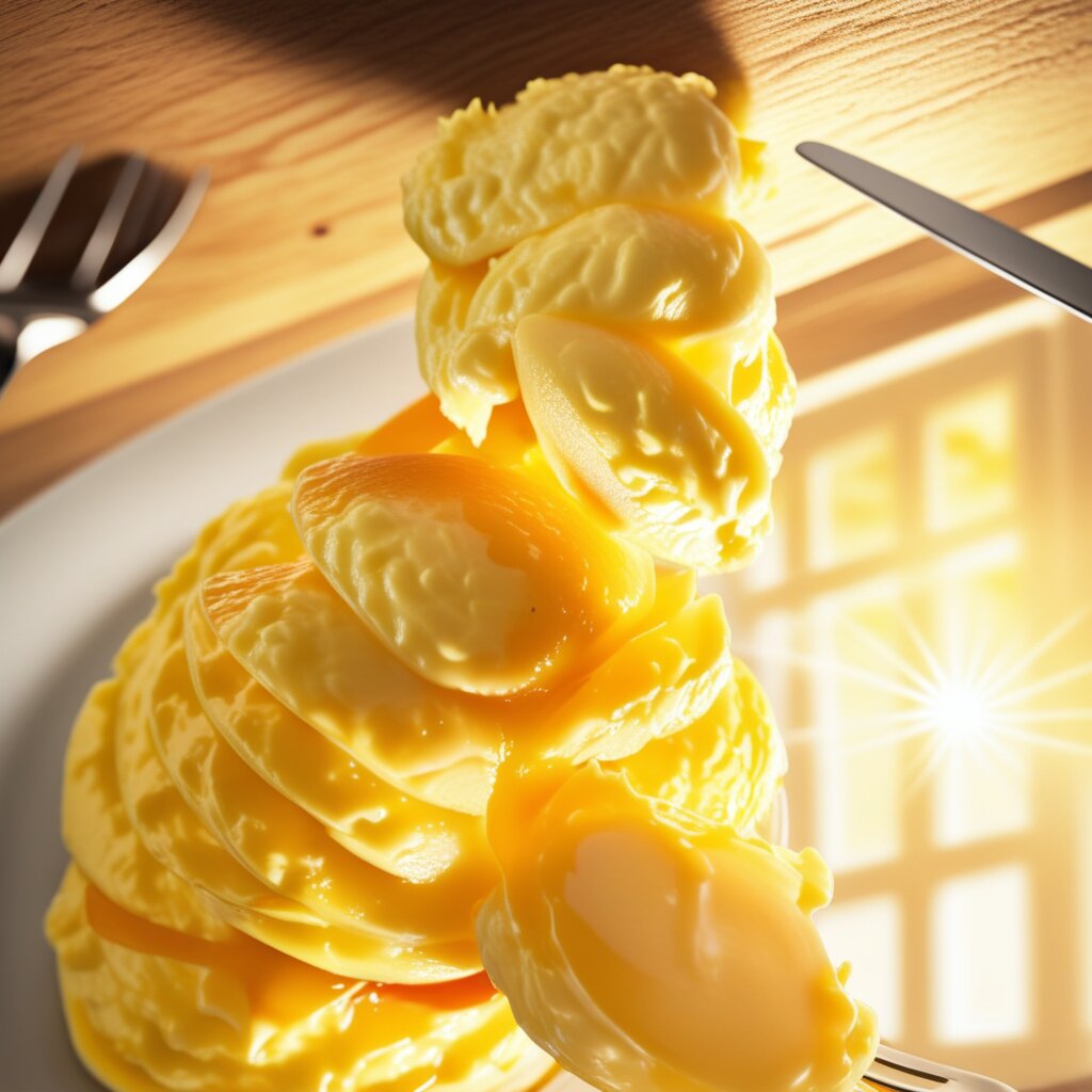 Rührei in der Pfanne